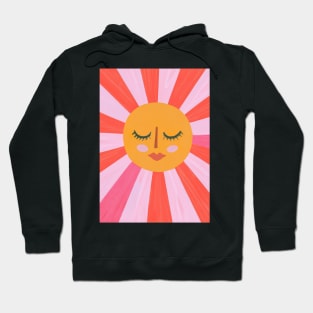 Minimalist Sun Face Hoodie